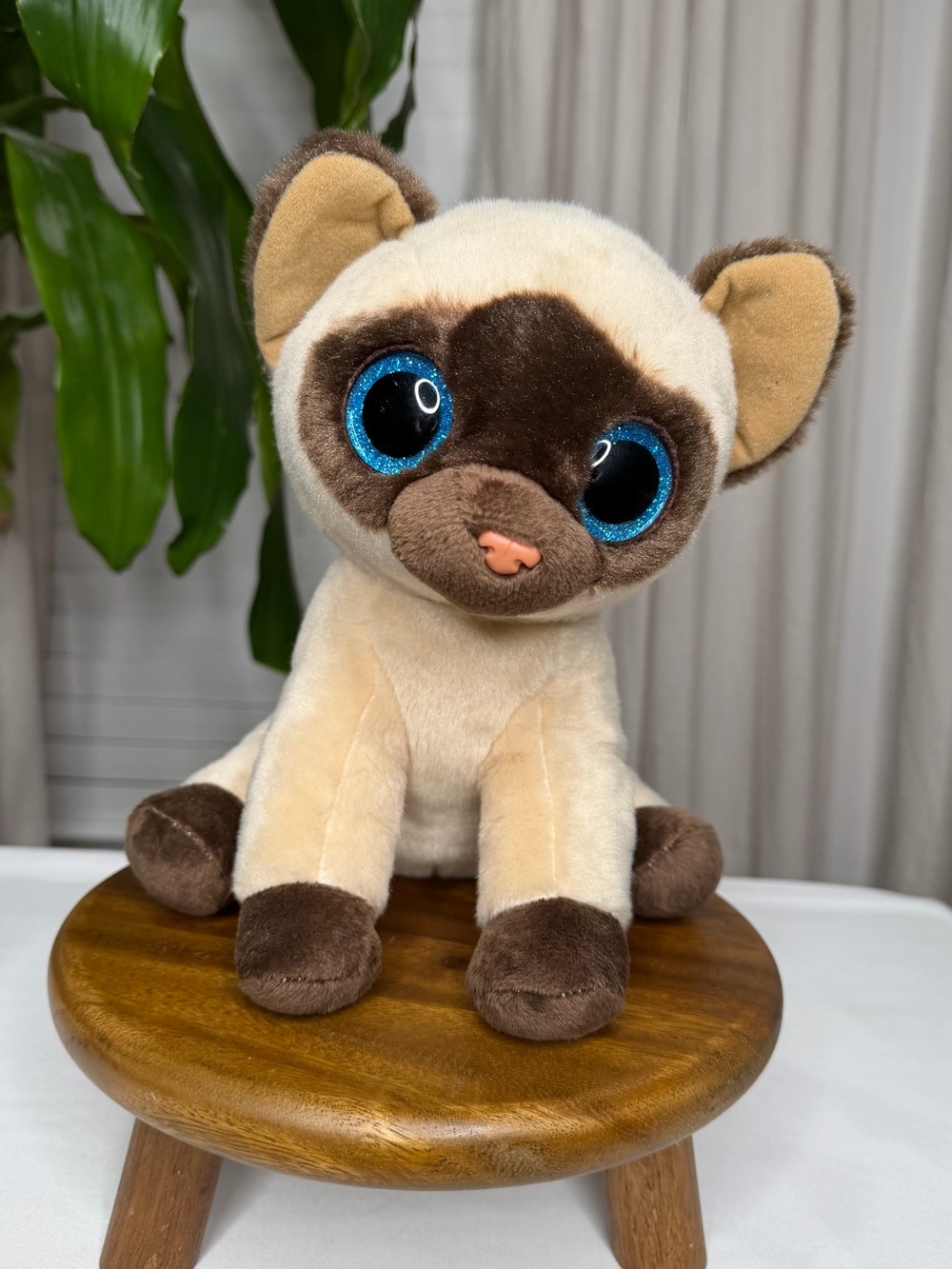 Ty Classic Velvety Jaden The Siamese Cat Plush 9.5 inches